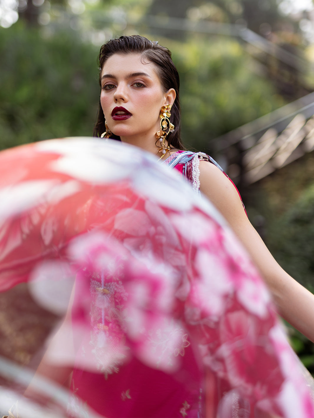 Roheenaz | Dahlia Embroidered Lawn 24 | Camellia - House of Zarish