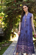 Noor by Saadia Asad | Luxury Chikankari Lawn24 | D8-A Purple - House Of Anaya