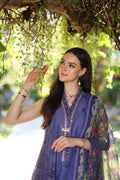 Noor by Saadia Asad | Luxury Chikankari Lawn24 | D8-A Purple - House Of Anaya
