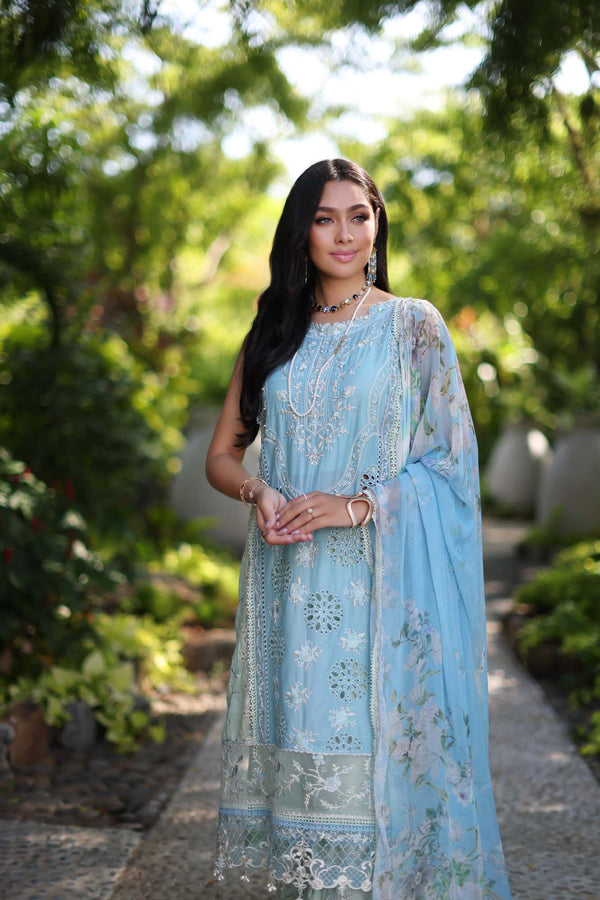 Noor by Saadia Asad | Luxury Chikankari Lawn24 | D2-A Geroze - House Of Anaya