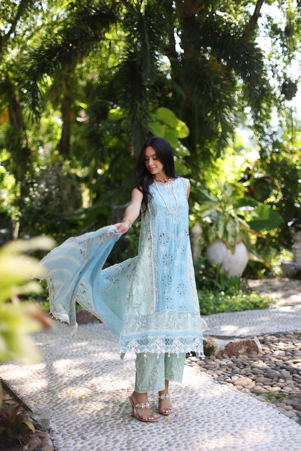 Noor by Saadia Asad | Luxury Chikankari Lawn24 | D2-A Geroze - House Of Anaya
