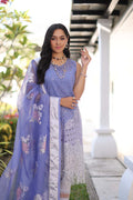 Noor by Saadia Asad | Luxury Chikankari Lawn24 | D9-B Purple - House Of Anaya