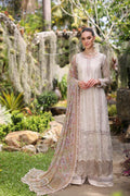 Noor by Saadia Asad | Luxury Chikankari Lawn24 | D3-B Beige Schifli - House Of Anaya