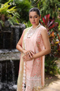 Noor by Saadia Asad | Luxury Chikankari Lawn24 | D7-B Peach Tkm - House Of Anaya