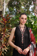 Noor by Saadia Asad | Luxury Chikankari Lawn24 | D6-A Black Laser - House Of Anaya