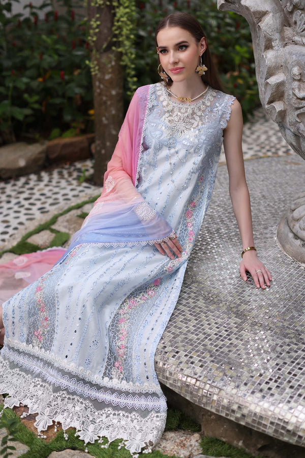 Noor by Saadia Asad | Luxury Chikankari Lawn24 | D7-A Multi Tkm - House Of Anaya