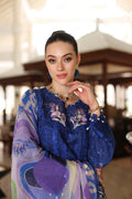 Noor by Saadia Asad | Luxury Chikankari Lawn24 | D10-B Blue Electric - House Of Anaya