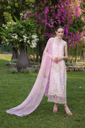 Noor by Saadia Asad | Luxury Chikankari Lawn24 | D11-A Pink Schifli - House Of Anaya
