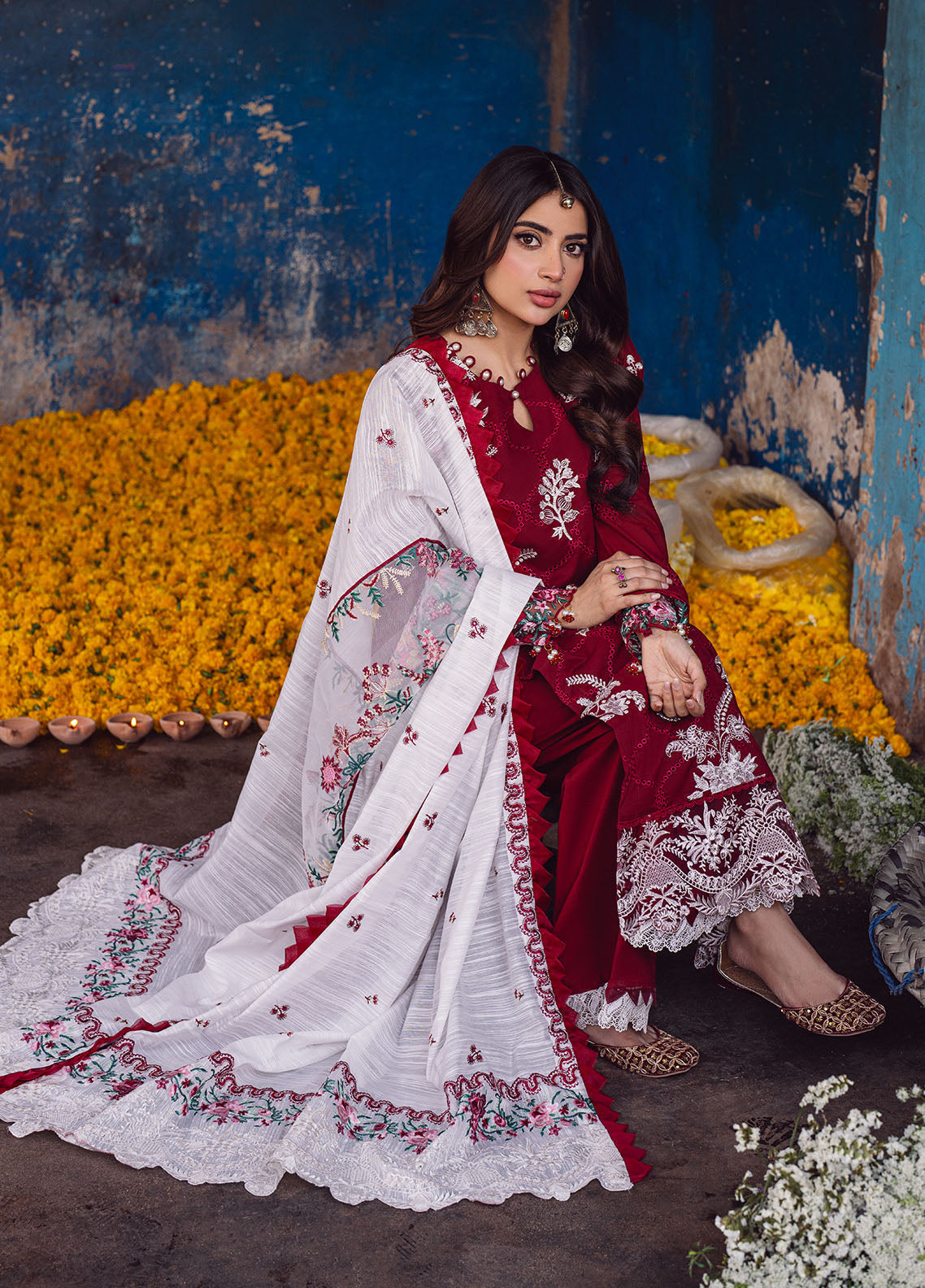 Sahane | Sahakari Chikankari Lawn Edit 24 | Gulaab - House of Zarish