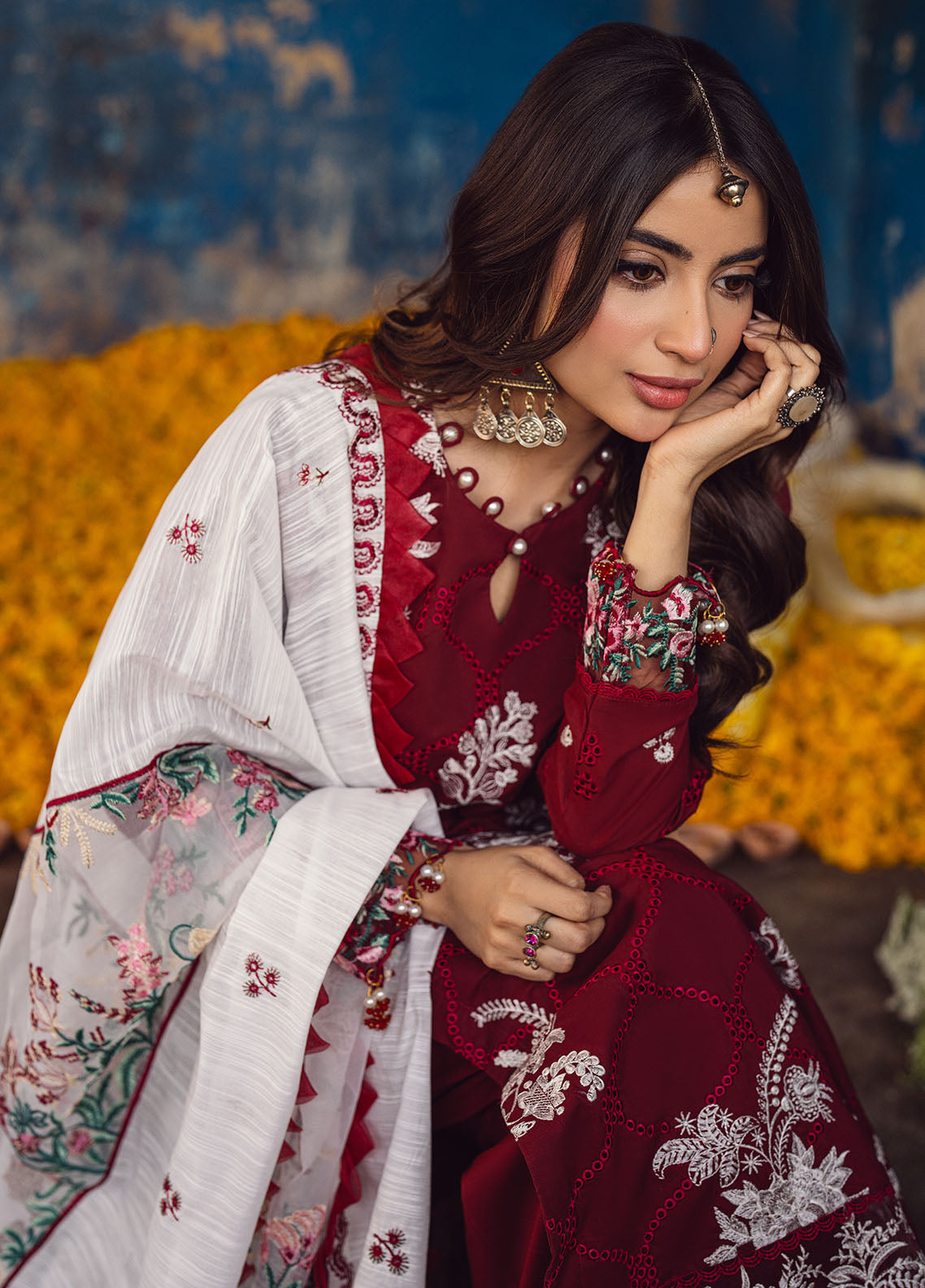 Sahane | Sahakari Chikankari Lawn Edit 24 | Gulaab - House of Zarish