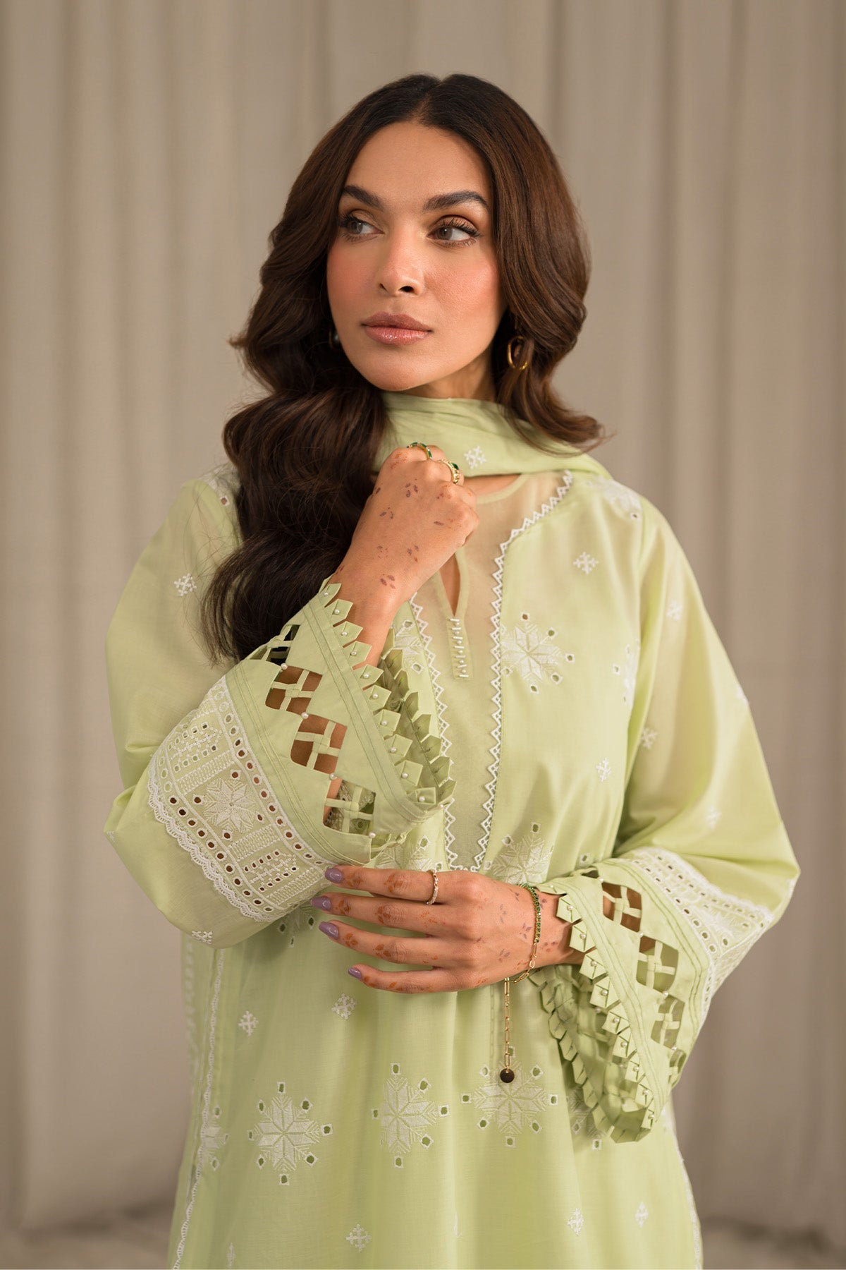 Sahar | Mirage Spring Luxury 24 | Chikankari 3 Piece - House of Zarish