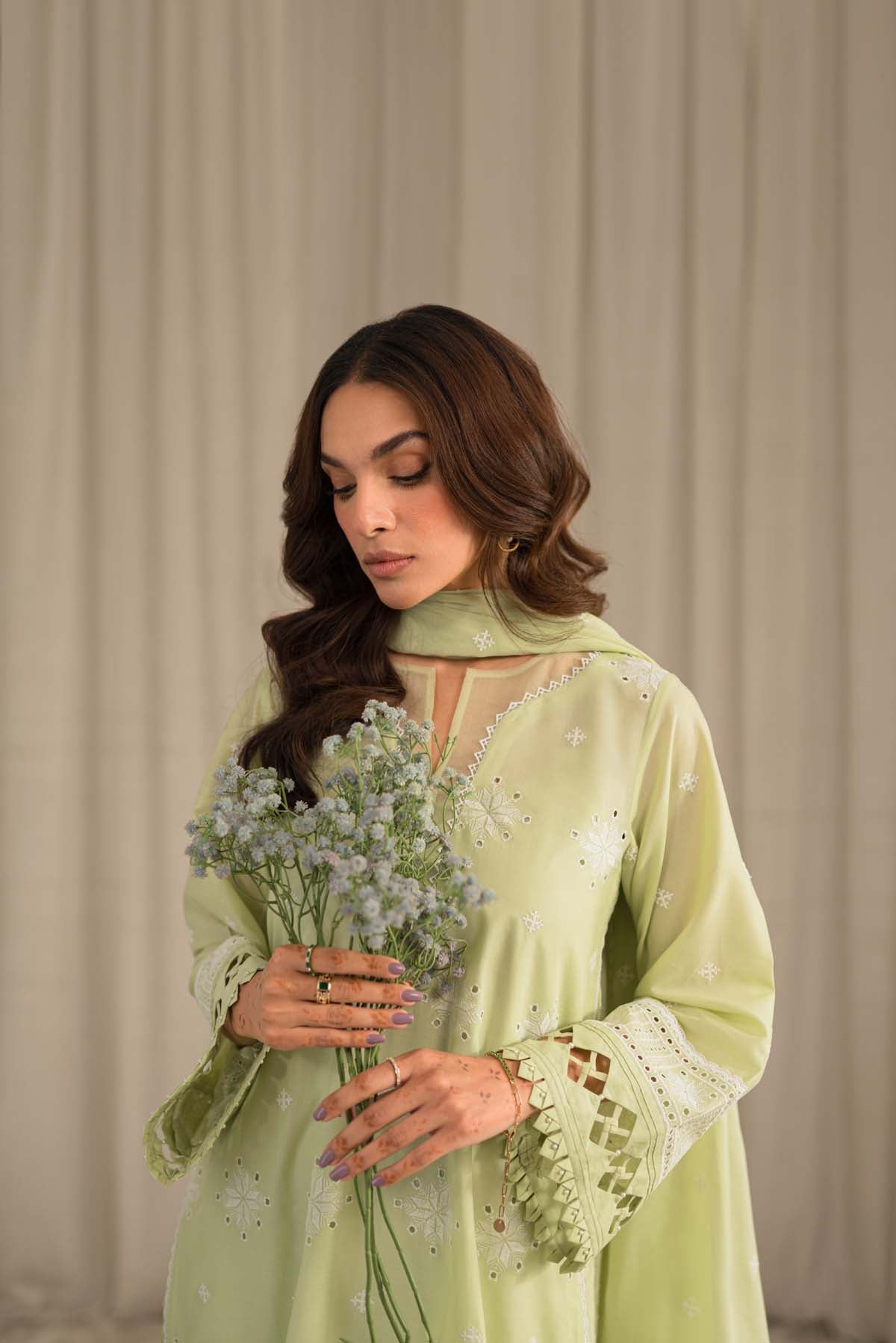 Sahar | Mirage Spring Luxury 24 | Chikankari 3 Piece - House of Zarish
