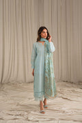 Sahar | Mirage Spring Luxury 24 | Slub Lawn 3 Piece (Embroidered) - House of Zarish