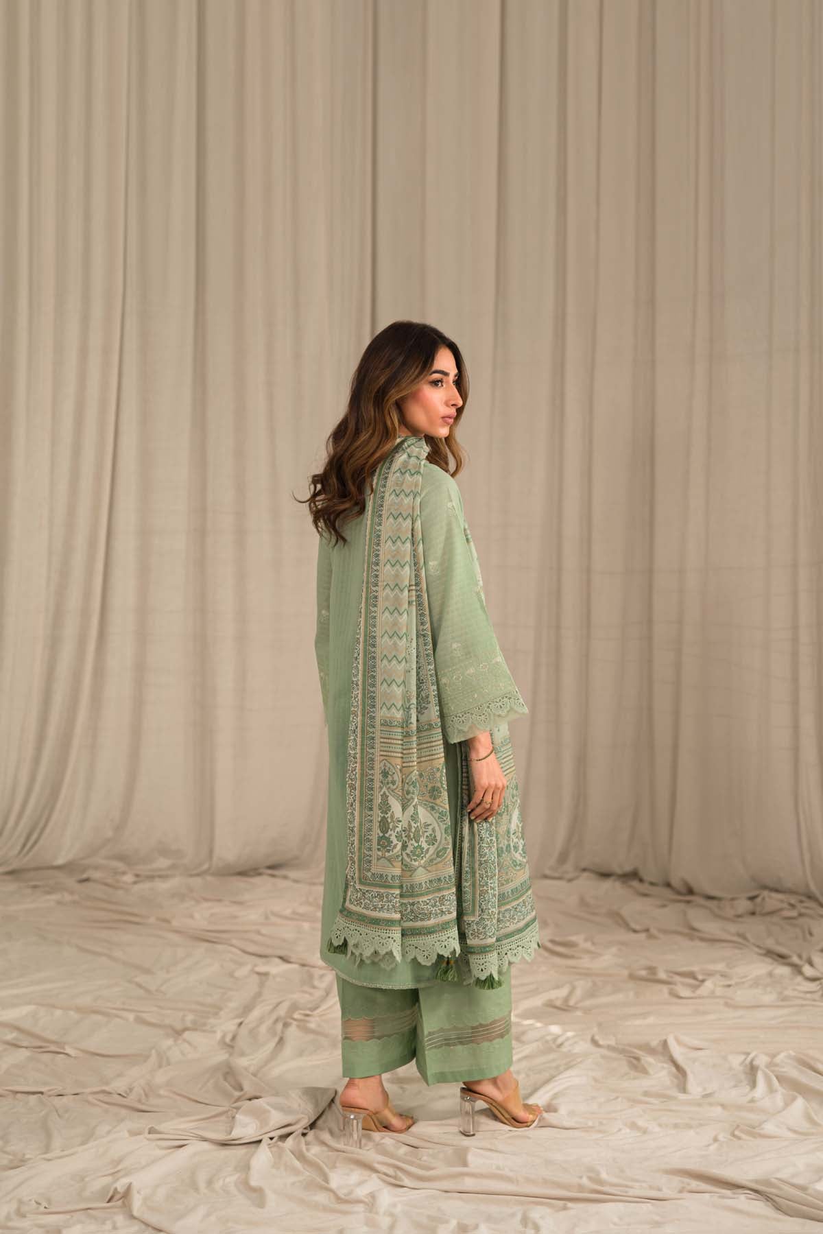 Sahar | Mirage Spring Luxury 24 | Textured Lawn 3 Piece (Embroidered) - House of Zarish