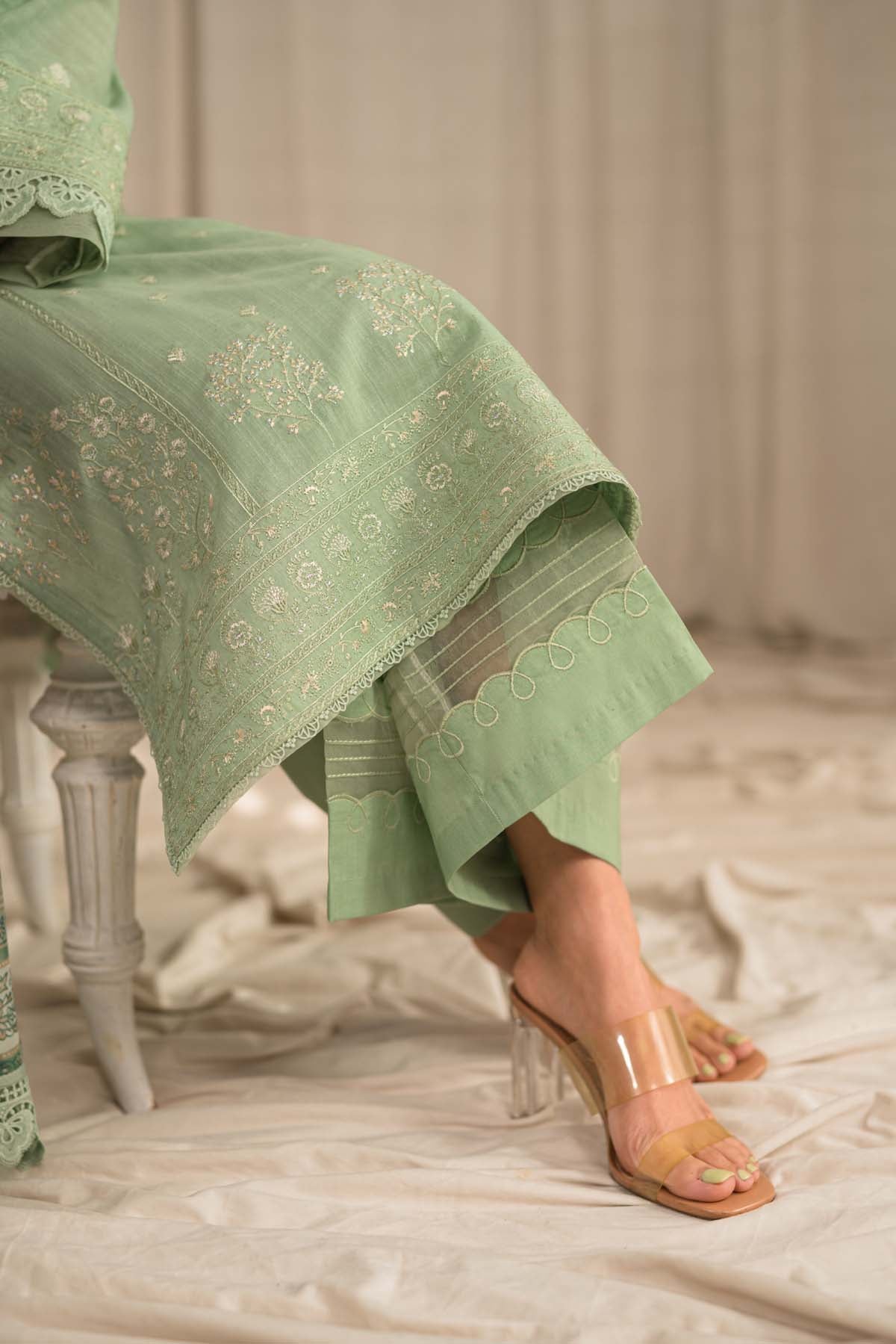 Sahar | Mirage Spring Luxury 24 | Textured Lawn 3 Piece (Embroidered) - House of Zarish