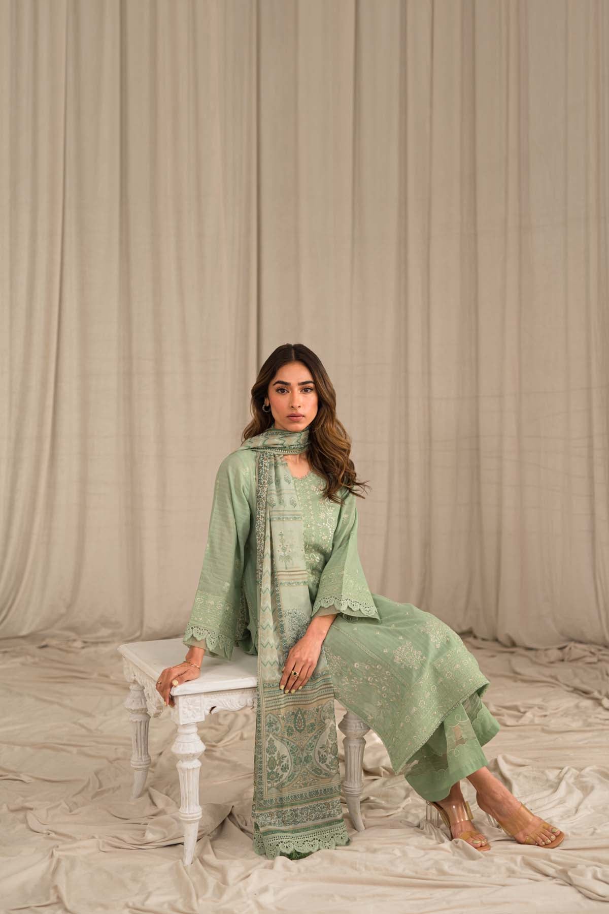 Sahar | Mirage Spring Luxury 24 | Textured Lawn 3 Piece (Embroidered) - House of Zarish