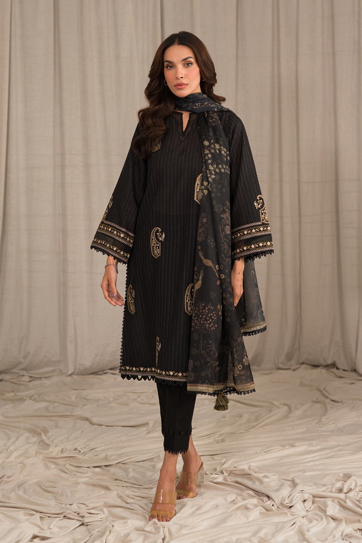 Sahar | Mirage Spring Luxury 24 | Textured Lawn 3 Piece (Embroidered) - House of Zarish