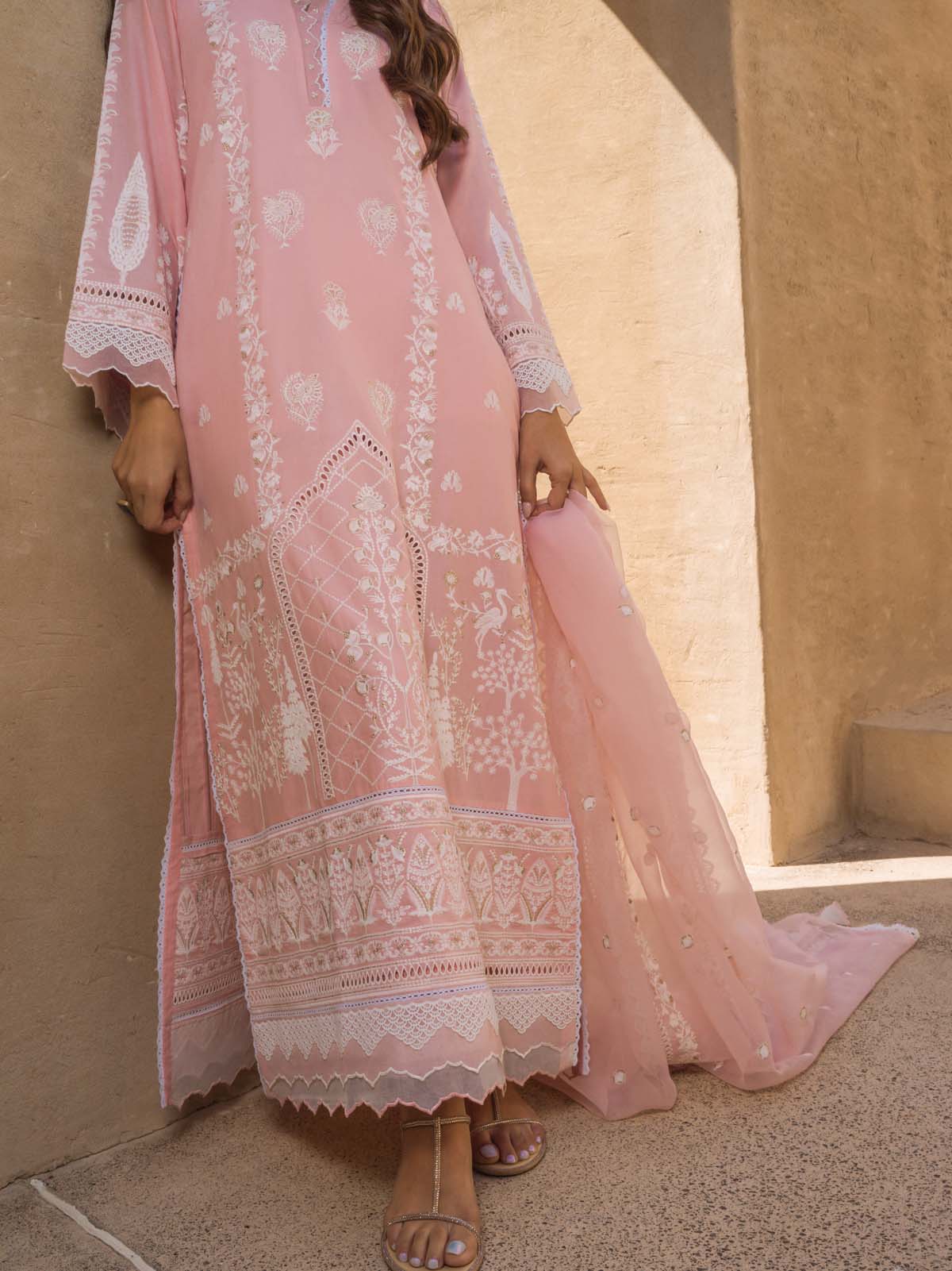 Sahar | Mirage Spring Luxury 24 | Chikankari 3 Piece - House of Zarish