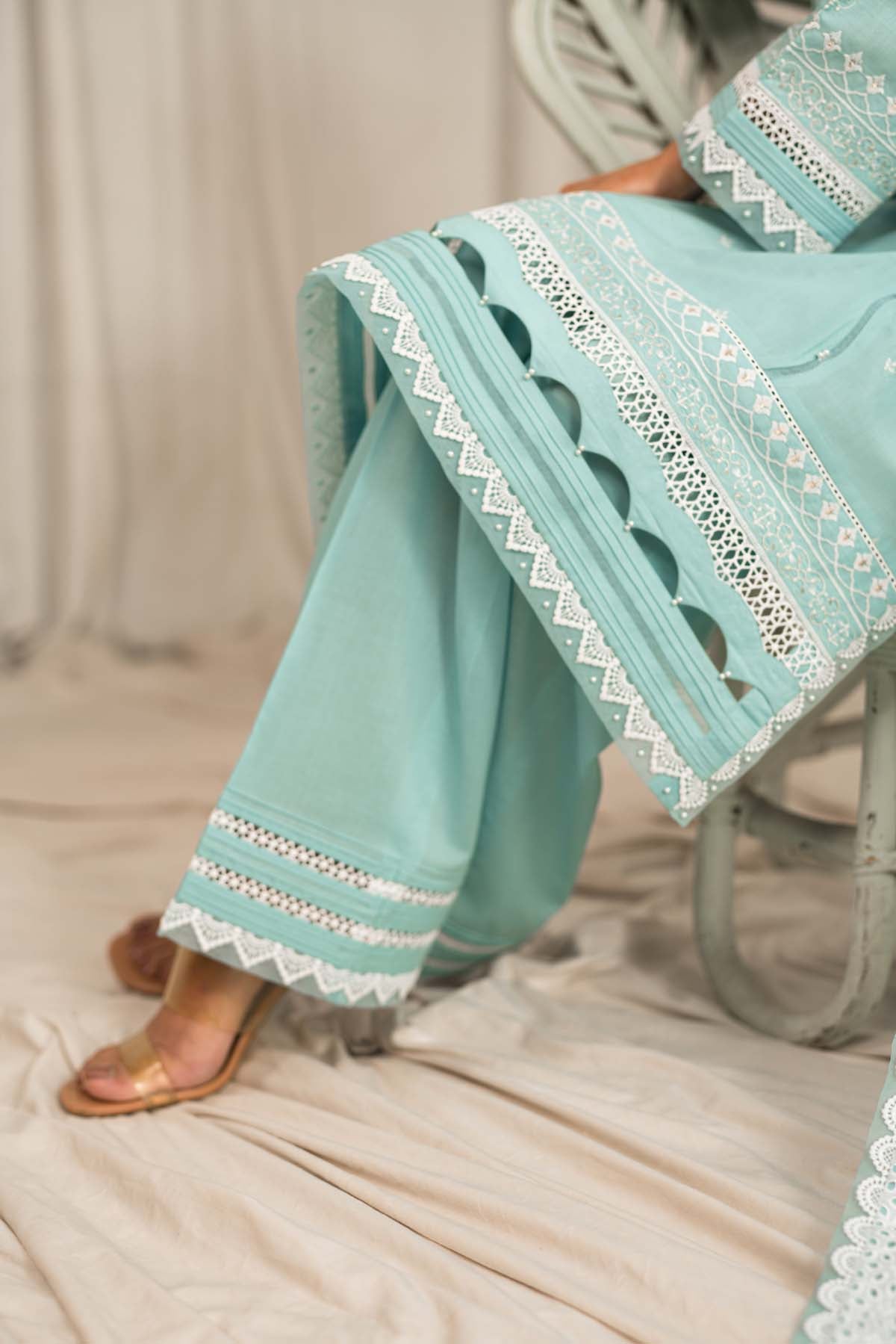 Sahar | Mirage Spring Luxury 24 | Chikankari 3 Piece - House of Zarish