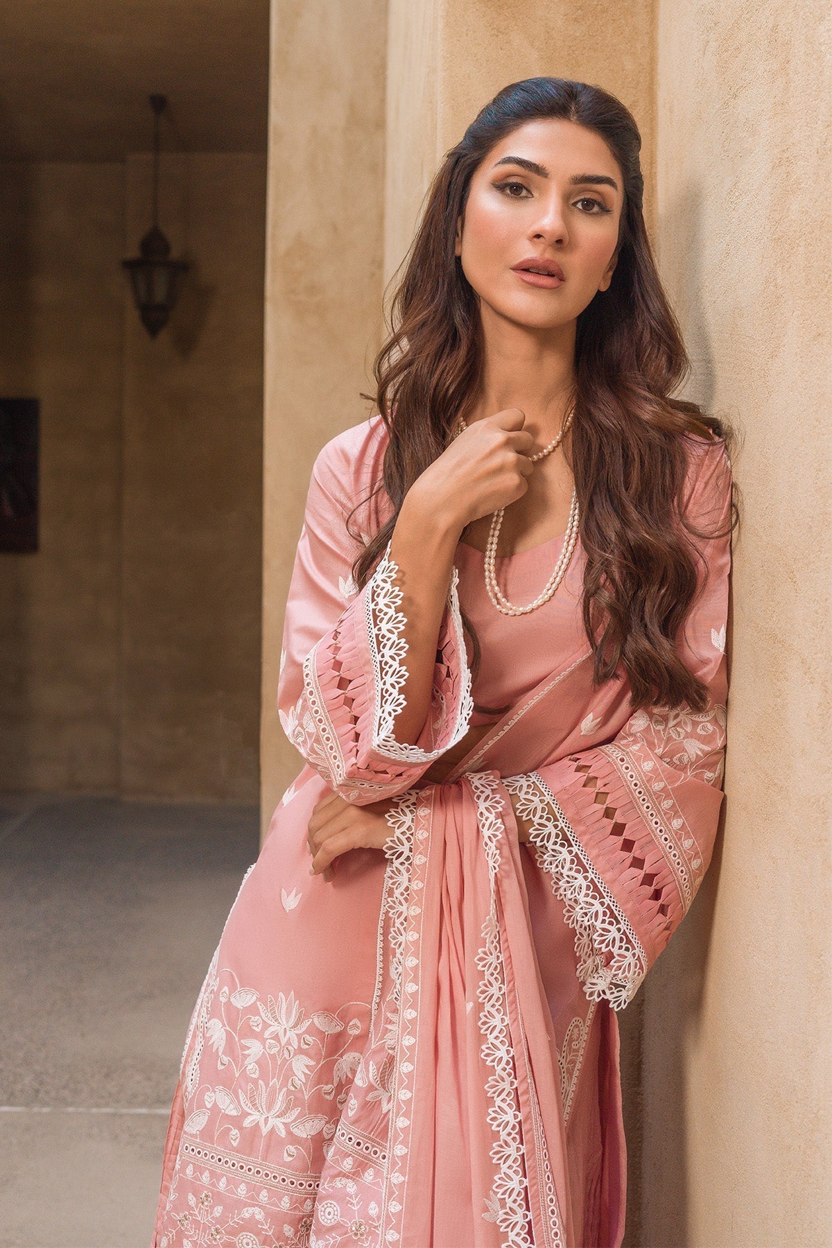 Sahar | Mirage Spring Luxury 24 | Chikankari 3 Piece - House of Zarish