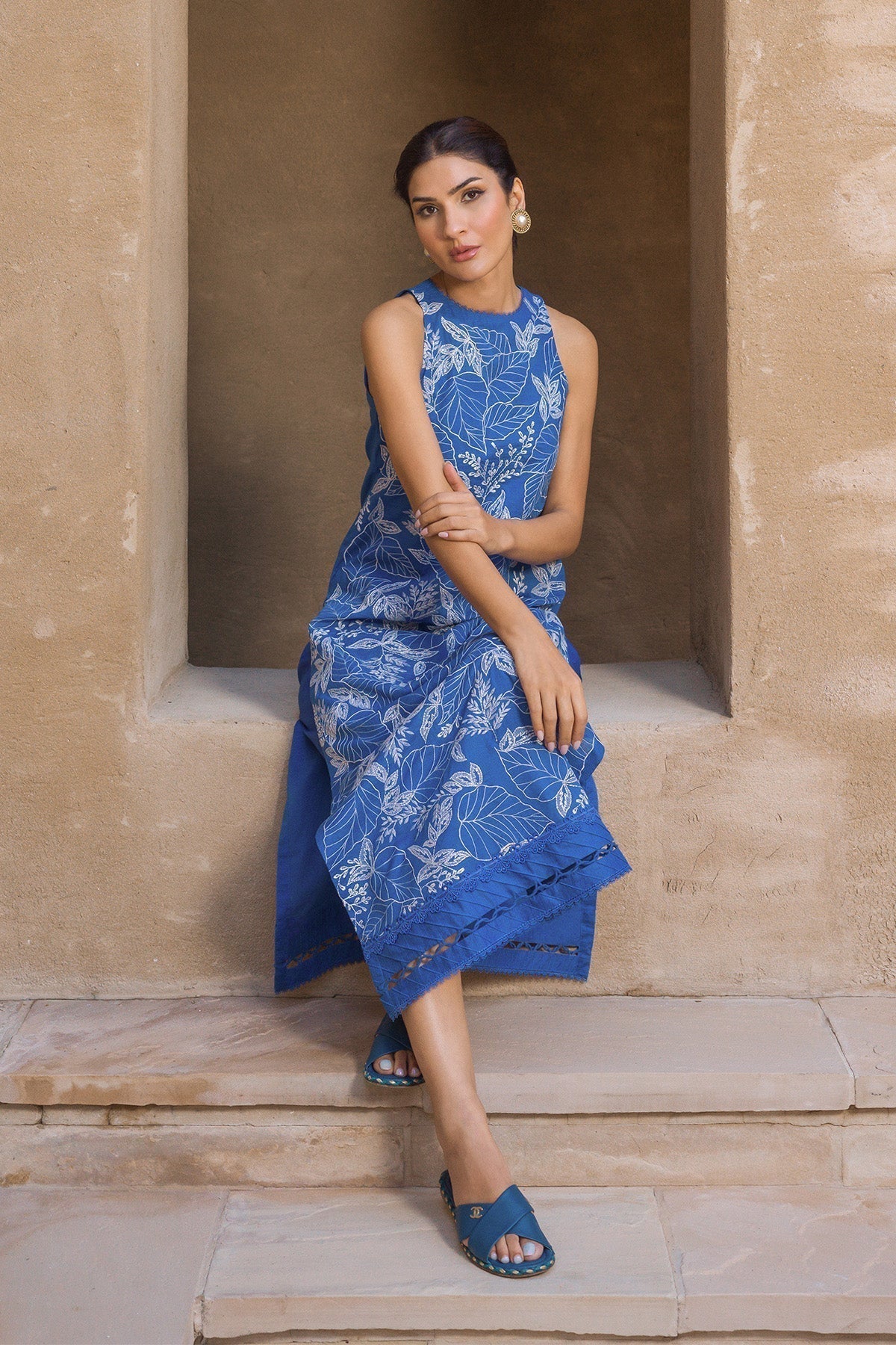 Sahar | Mirage Spring Luxury 24 | Slub Lawn 3 Piece (Embroidered) - House of Zarish