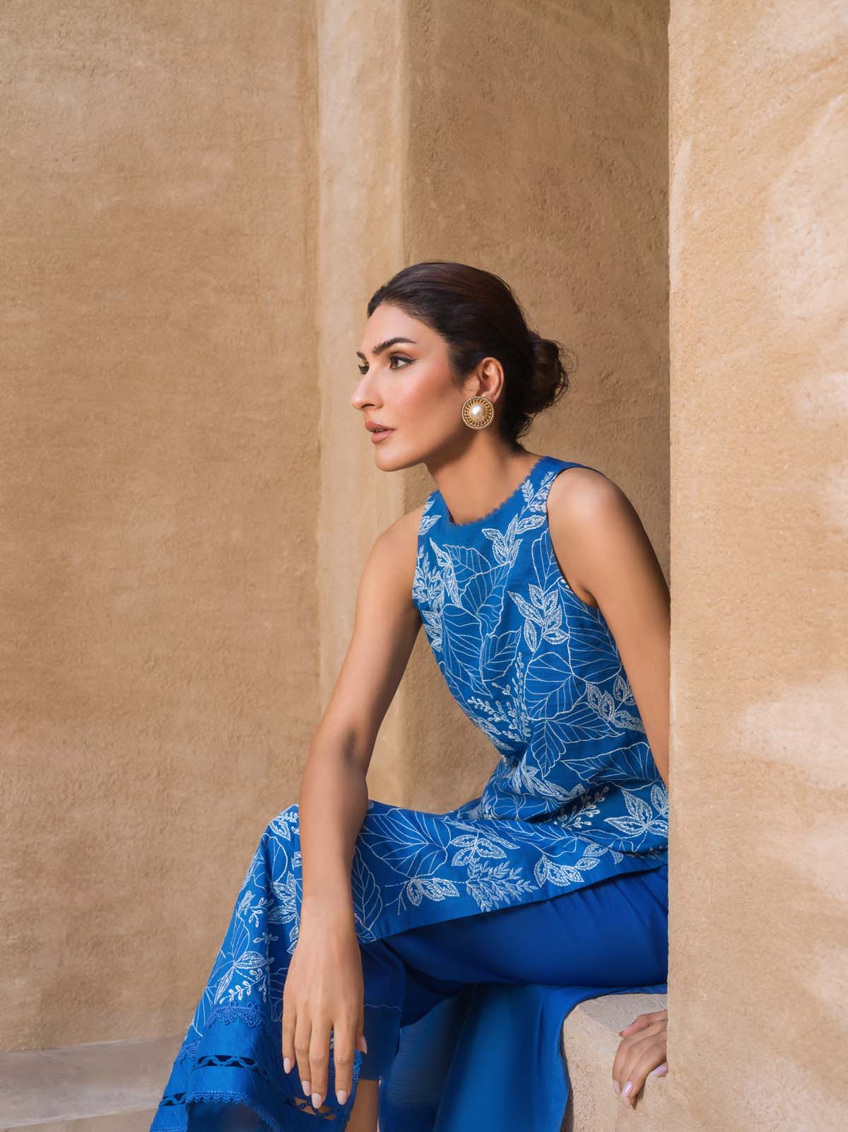 Sahar | Mirage Spring Luxury 24 | Slub Lawn 3 Piece (Embroidered) - House of Zarish