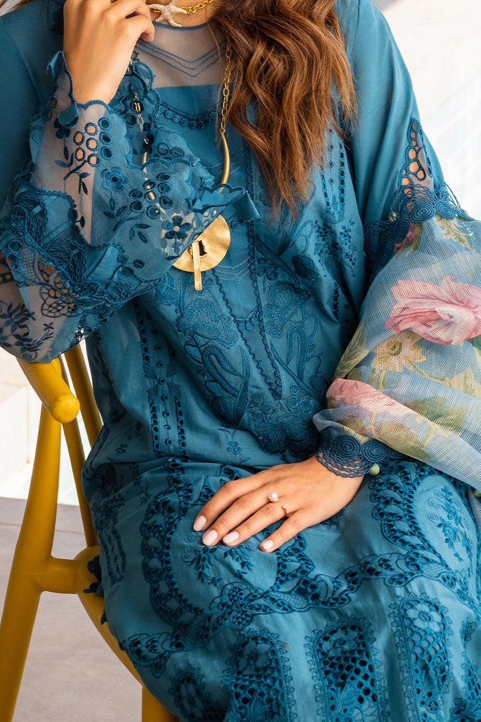 Saira Rizwan | Luxury Lawn 24 | SAPPHIRE - SRLL24-07 - House Of Anaya