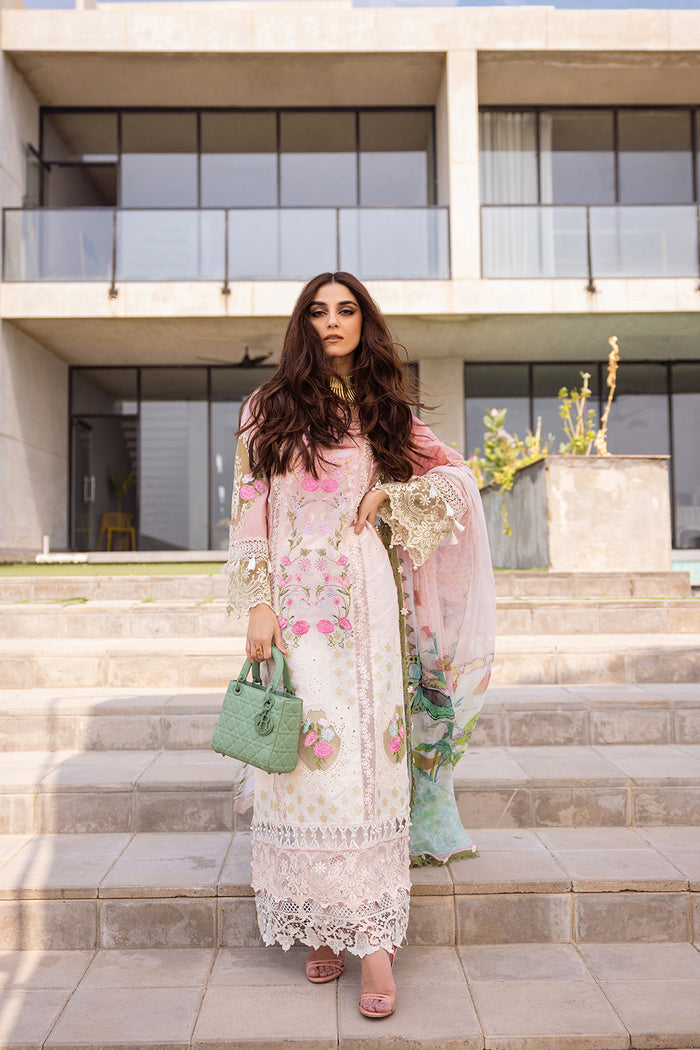 Saira Rizwan | Luxury Lawn 24 | LAUREL - SRLL24-01 - House Of Anaya