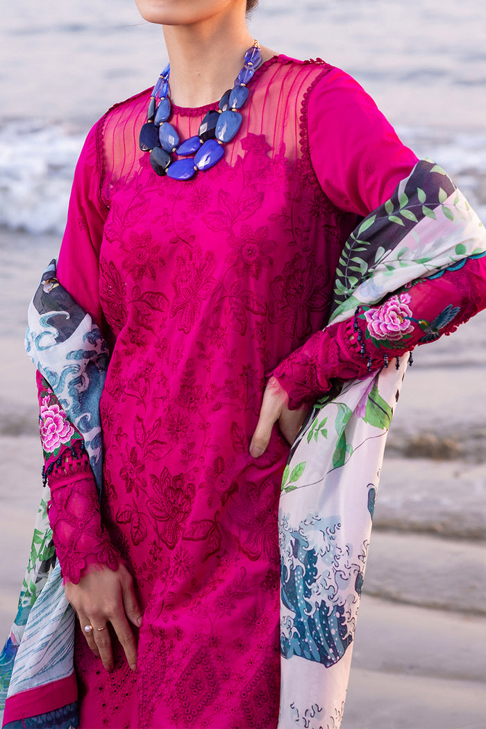 Saira Rizwan | Luxury Lawn 24 | DAMASK - SRLL24-08 - House Of Anaya