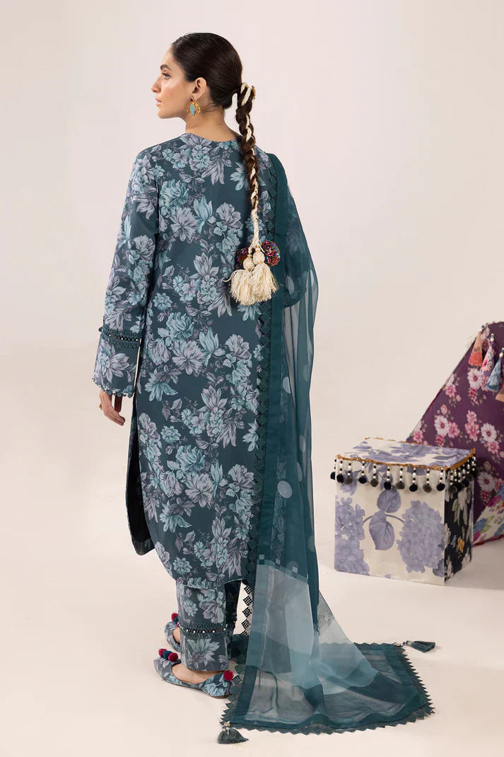 Alizeh | Sheen Lawn Prints 24 | Sea Mist - House Of Anaya