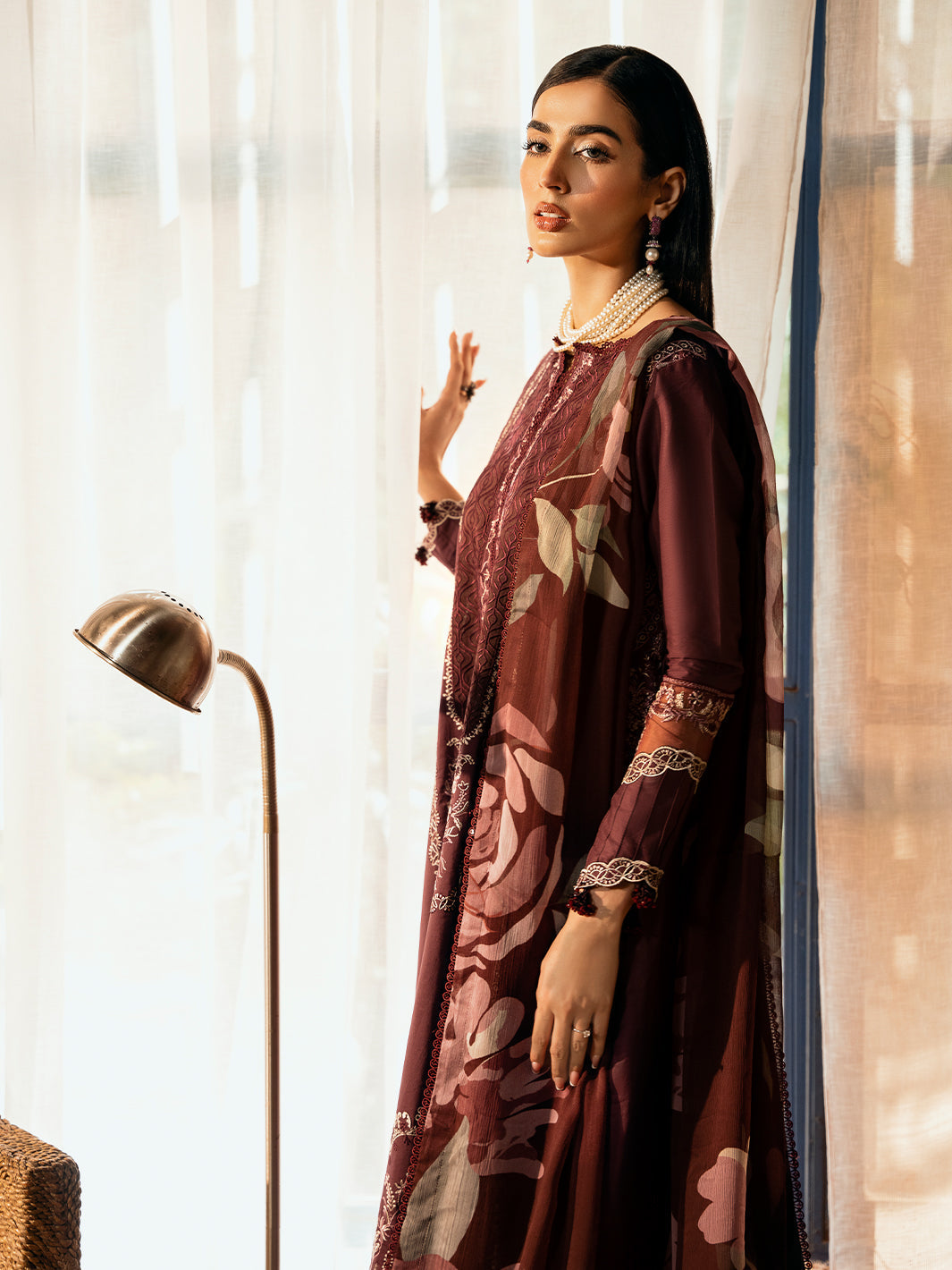 Izel | Dastak Luxury Lawn | TABEER - House Of Anaya