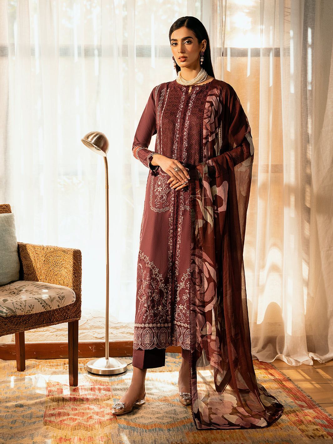 Izel | Dastak Luxury Lawn | TABEER - House Of Anaya