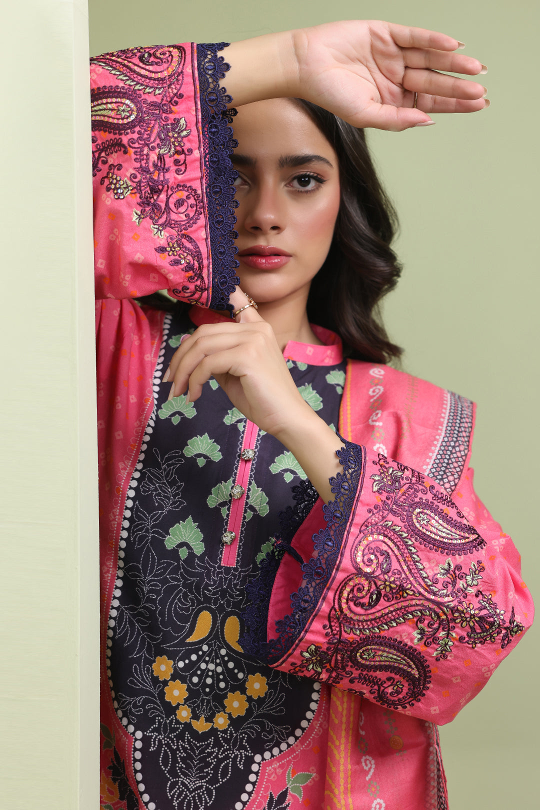Zellbury | Unstitched 2 Piece Lawn | Embroidered Shirt Dupatta - 1171 - Libasekhas