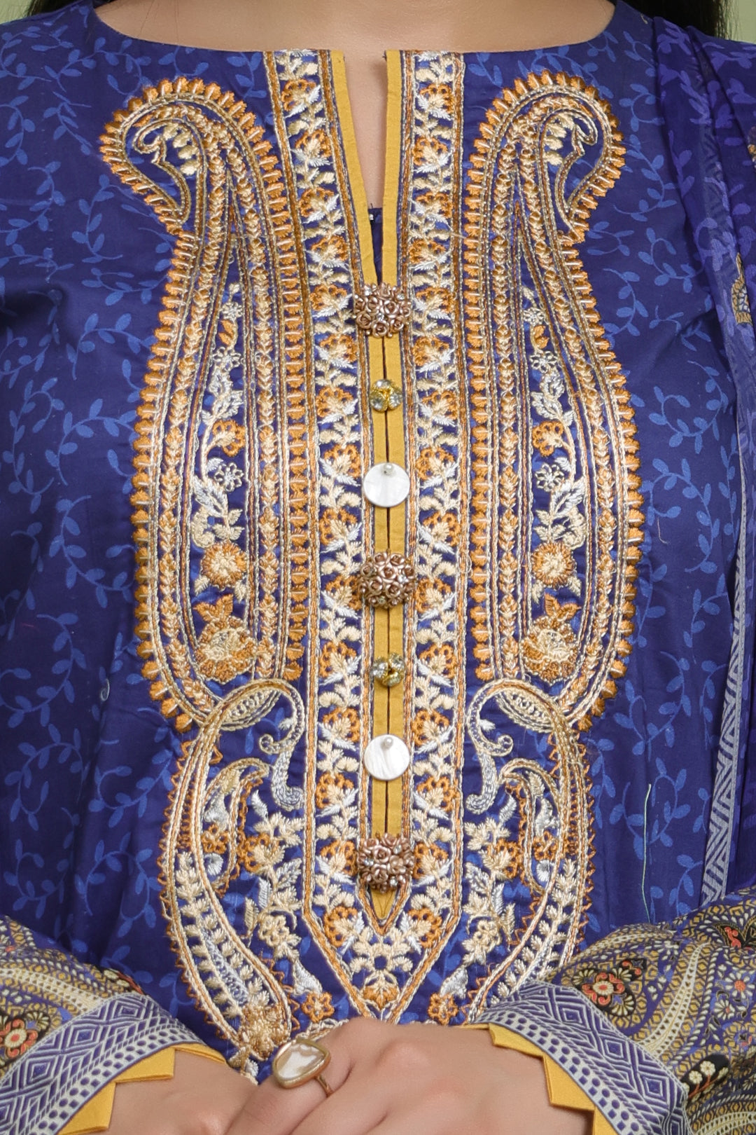 Zellbury | Unstitched 2 Piece Lawn | Embroidered Shirt Dupatta - 1688 - House Of Zarish