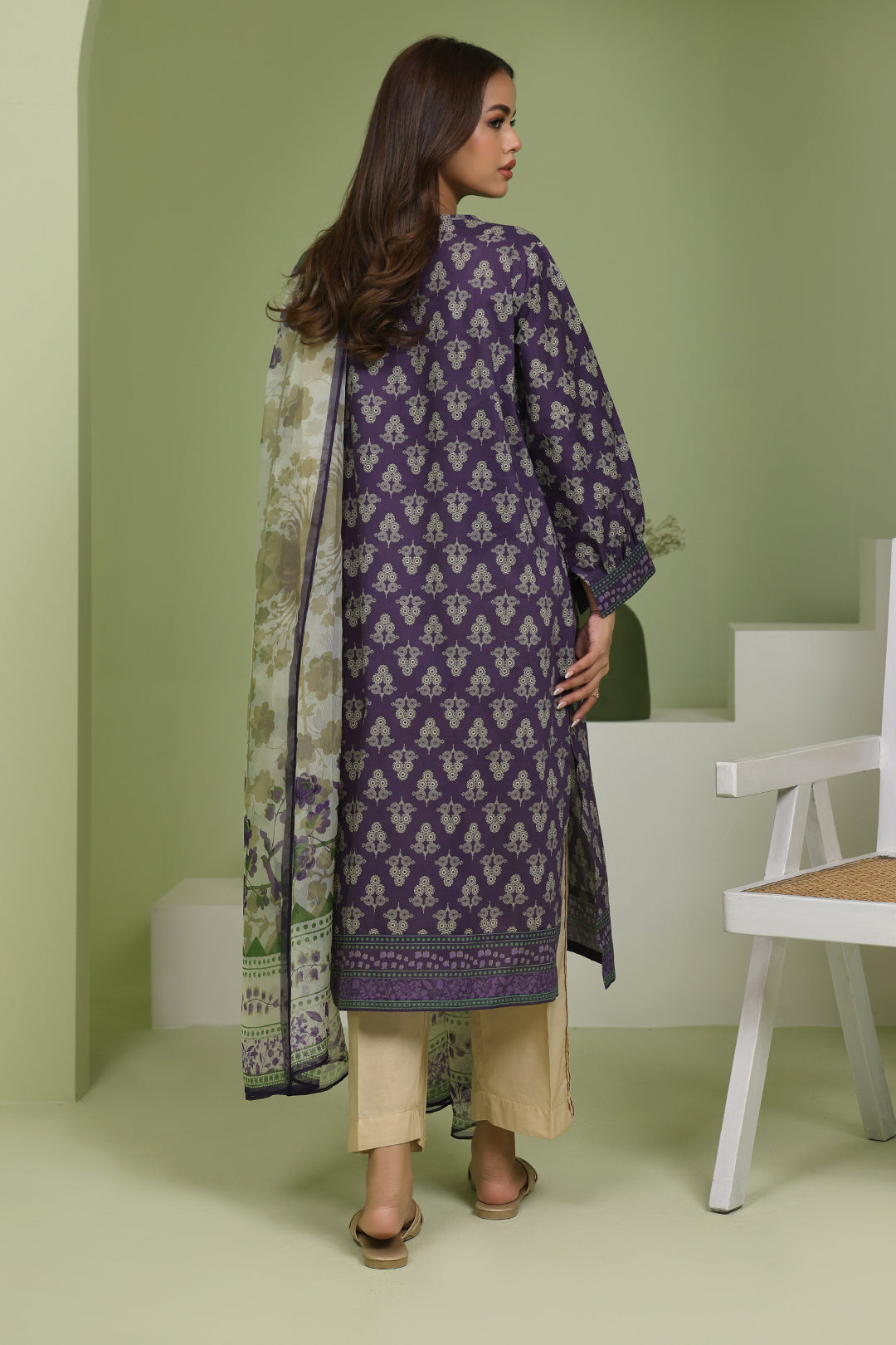 Zellbury | Unstitched 2 Piece Lawn | Embroidered Shirt Dupatta - 1695 - House Of Zarish