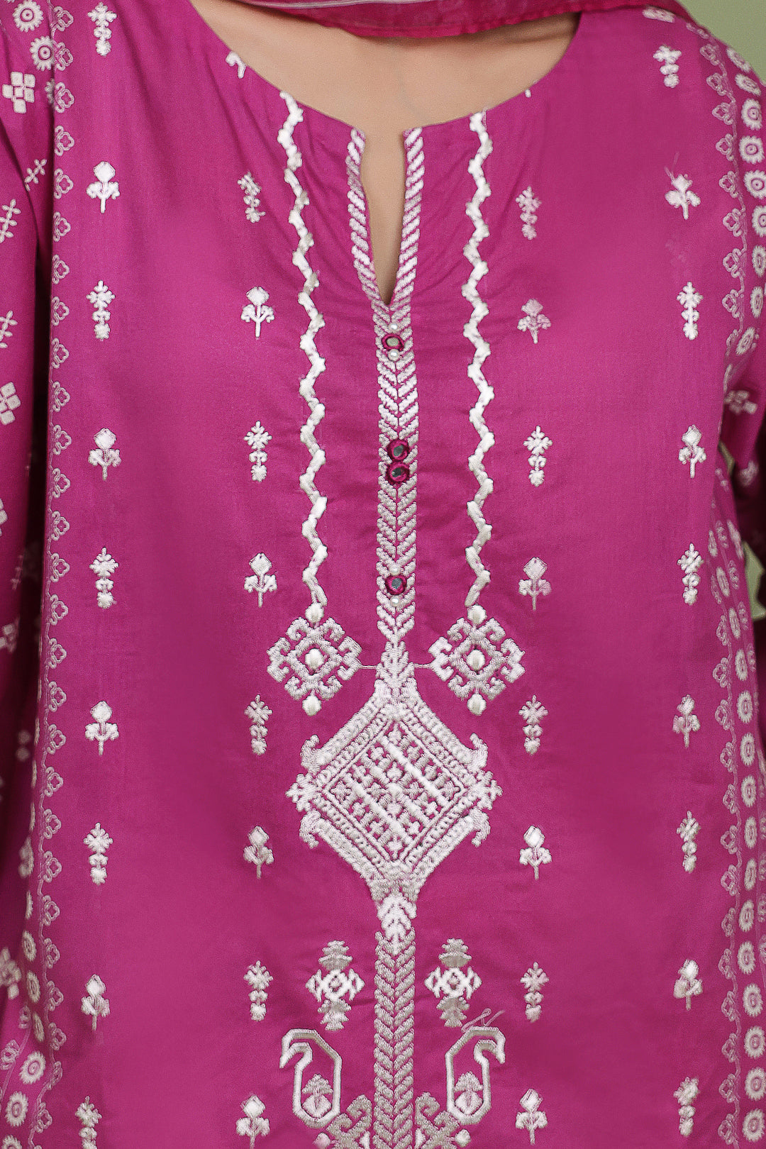 Zellbury | Unstitched 2 Piece Lawn | Embroidered Shirt Dupatta - 1717 - House Of Zarish