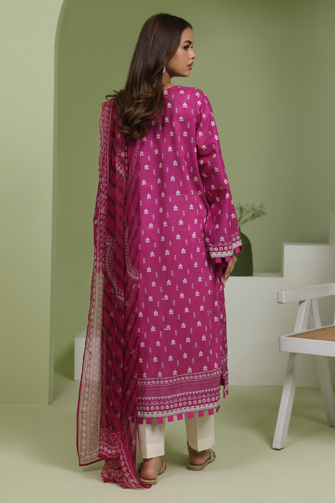 Zellbury | Unstitched 2 Piece Lawn | Embroidered Shirt Dupatta - 1717 - House Of Zarish