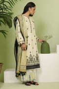 Zellbury | Unstitched 3 Piece Lawn | Embroidered Shirt Shalwar Dupatta - 1369 - House Of Zarish