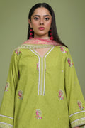 Zellbury | Unstitched 3 Piece Lawn | Embroidered Shirt Shalwar Dupatta - 1462 - House Of Zarish