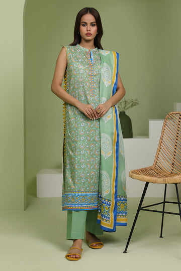 Zellbury | Unstitched 3 Piece Lawn | Shirt Shalwar Dupatta - 1419 - House Of Zarish