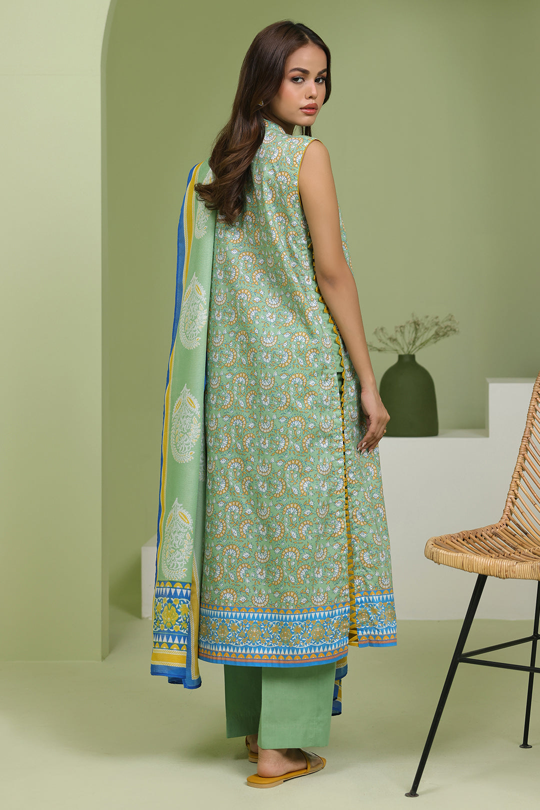 Zellbury | Unstitched 3 Piece Lawn | Shirt Shalwar Dupatta - 1419 - House Of Zarish