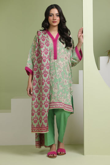 Zellbury | Unstitched 3 Piece Lawn | Shirt Shalwar Dupatta - 1502 - House Of Zarish