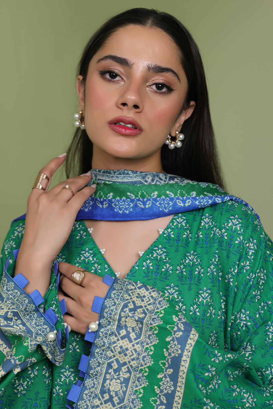 Zellbury | Unstitched 3 Piece Lawn | Shirt Shalwar Dupatta - 1697 - House Of Zarish