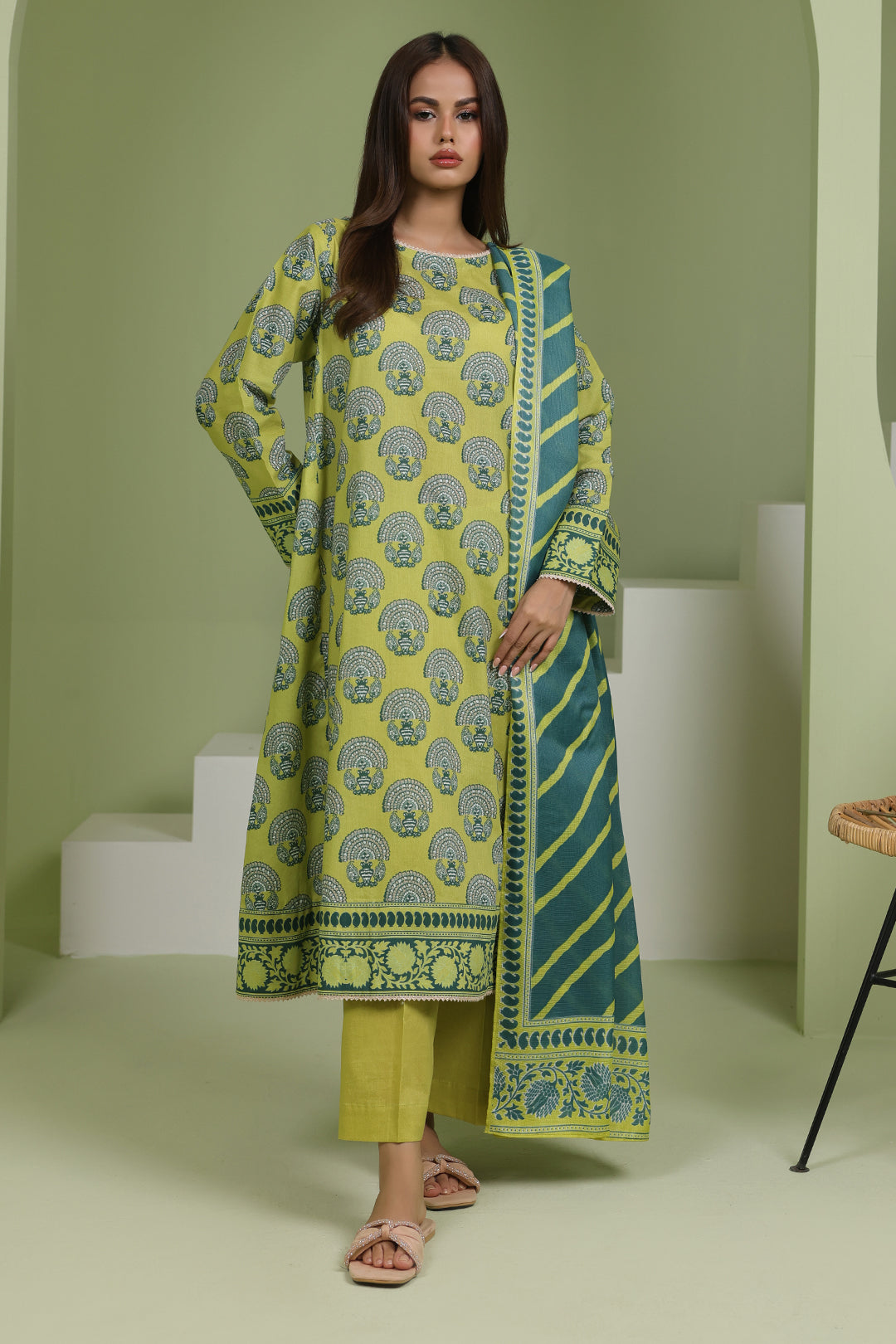 Zellbury | Unstitched 3 Piece Lawn | Shirt Shalwar Dupatta - 1720 - House Of Zarish