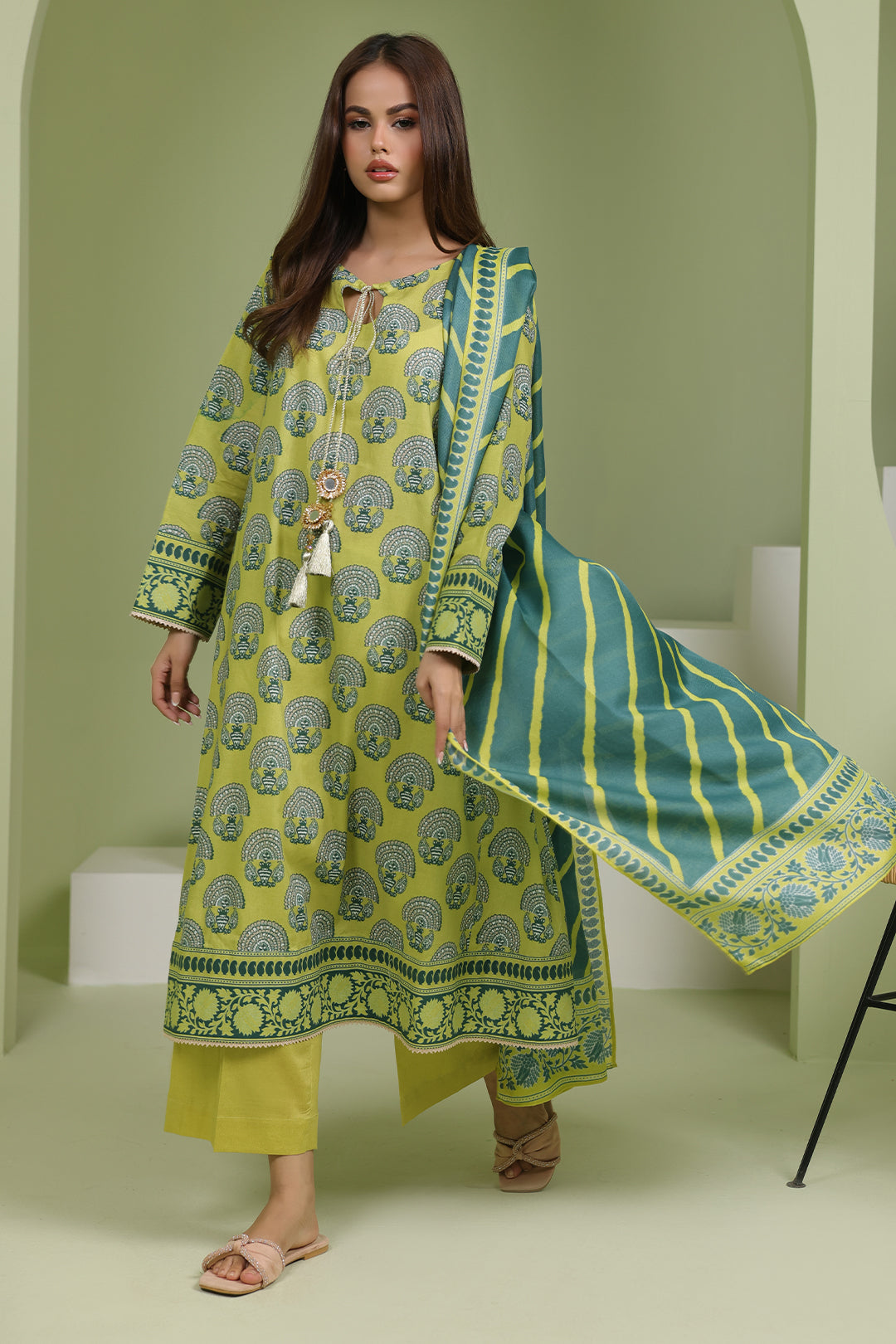 Zellbury | Unstitched 3 Piece Lawn | Shirt Shalwar Dupatta - 1720 - House Of Zarish