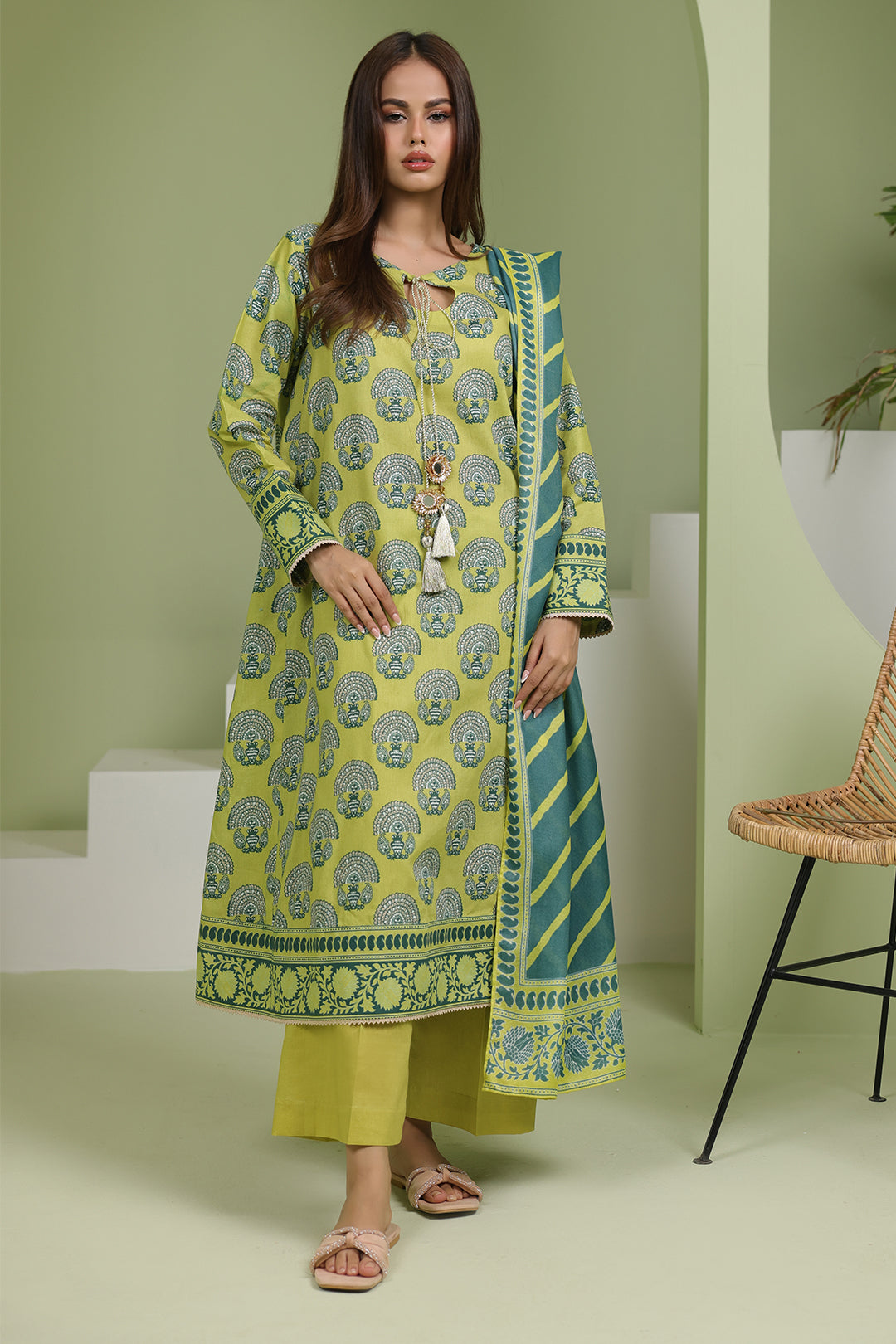 Zellbury | Unstitched 3 Piece Lawn | Shirt Shalwar Dupatta - 1720 - House Of Zarish