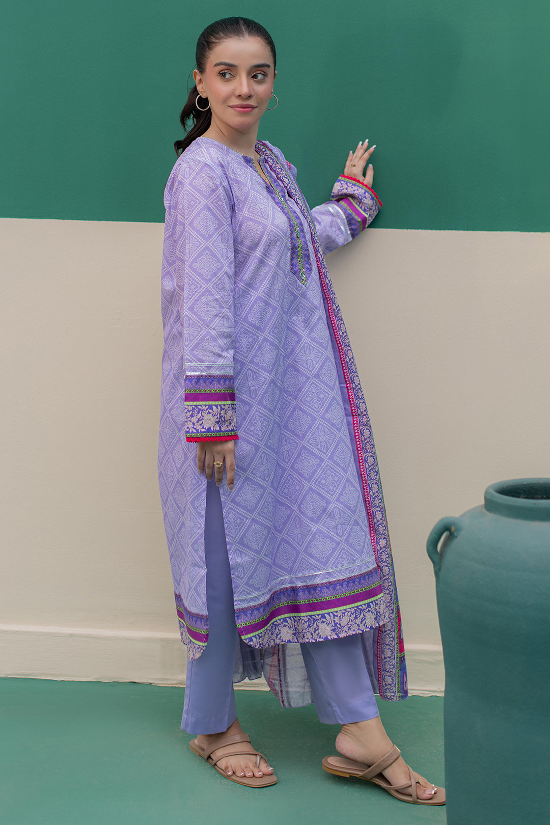 Zellbury | Summer Pret | Kurta Dupatta Trouser - 2828 - House Of Zarish