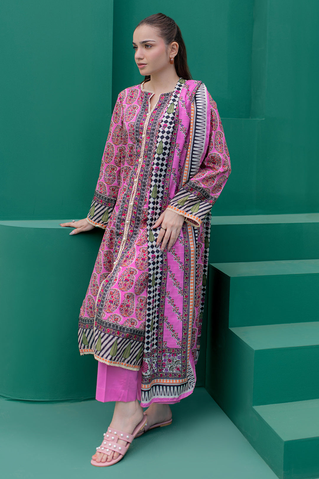 Zellbury | Summer Pret | Kurta Dupatta Trouser - 2830 - House Of Zarish