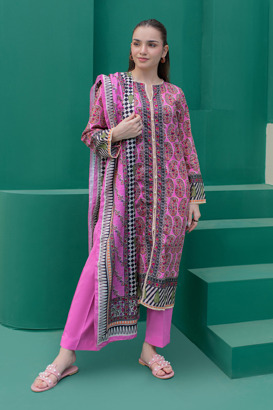 Zellbury | Summer Pret | Kurta Dupatta Trouser - 2830 - House Of Zarish