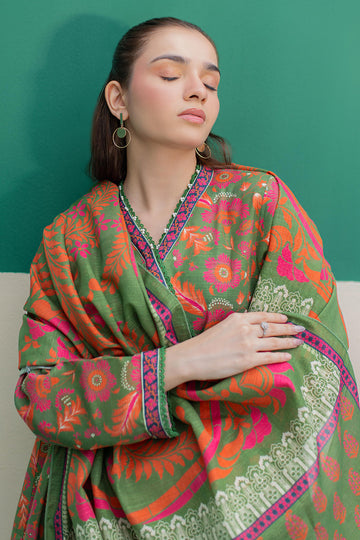 Zellbury | Winter Pret | Kurta Dupatta Trouser - 3088 - Libasekhas